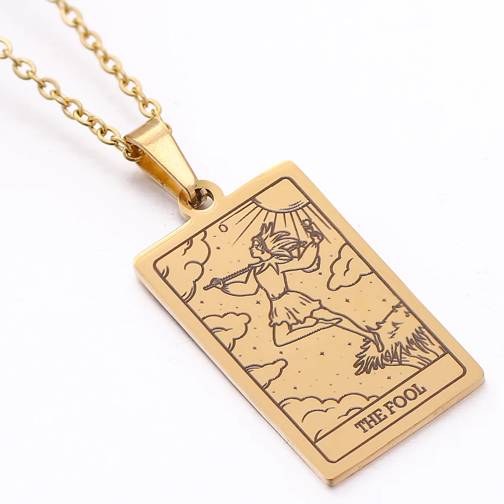 Colgante de Carta del Tarot en oro 18k