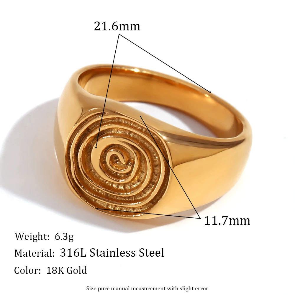 Anillo de sello caracol