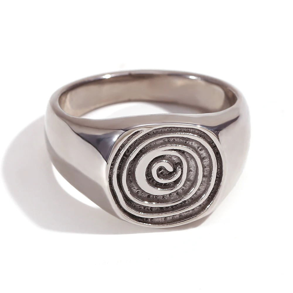 Anillo de sello caracol