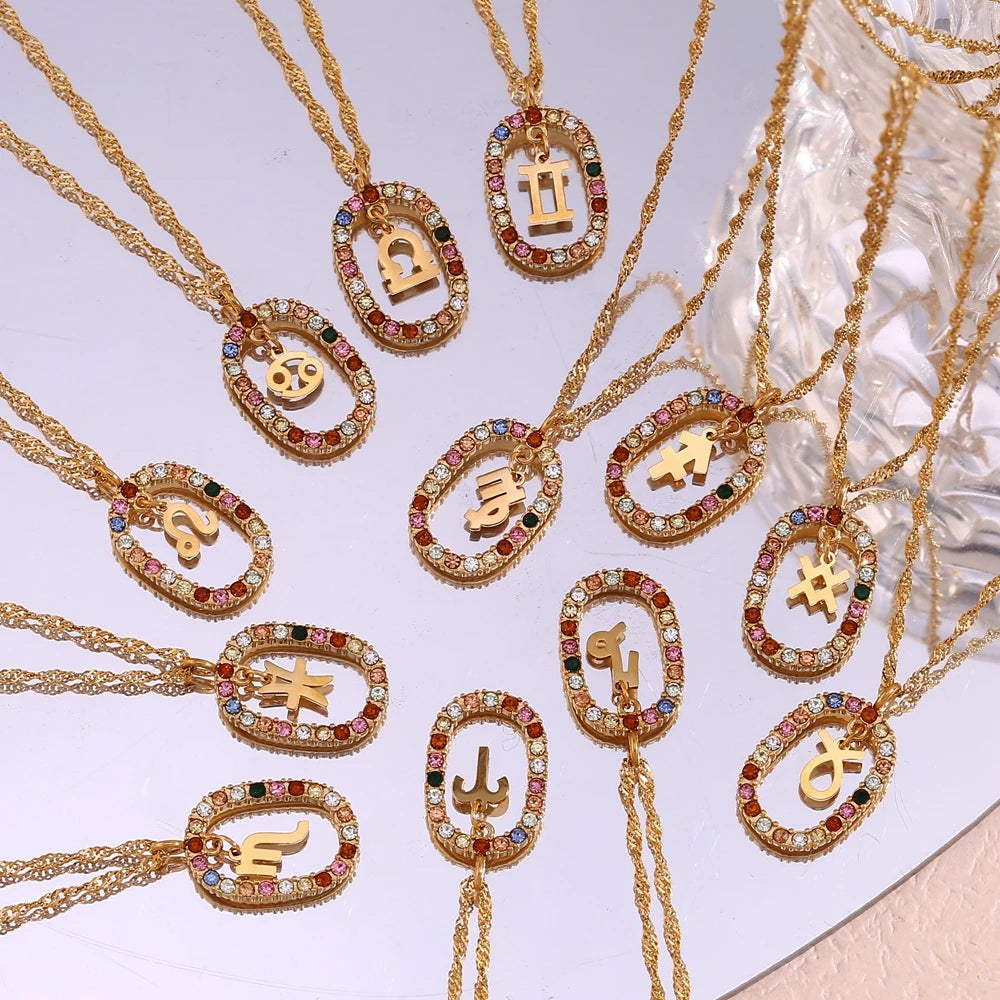 Colgante Signos del Zodiaco con Piedras Brillantes