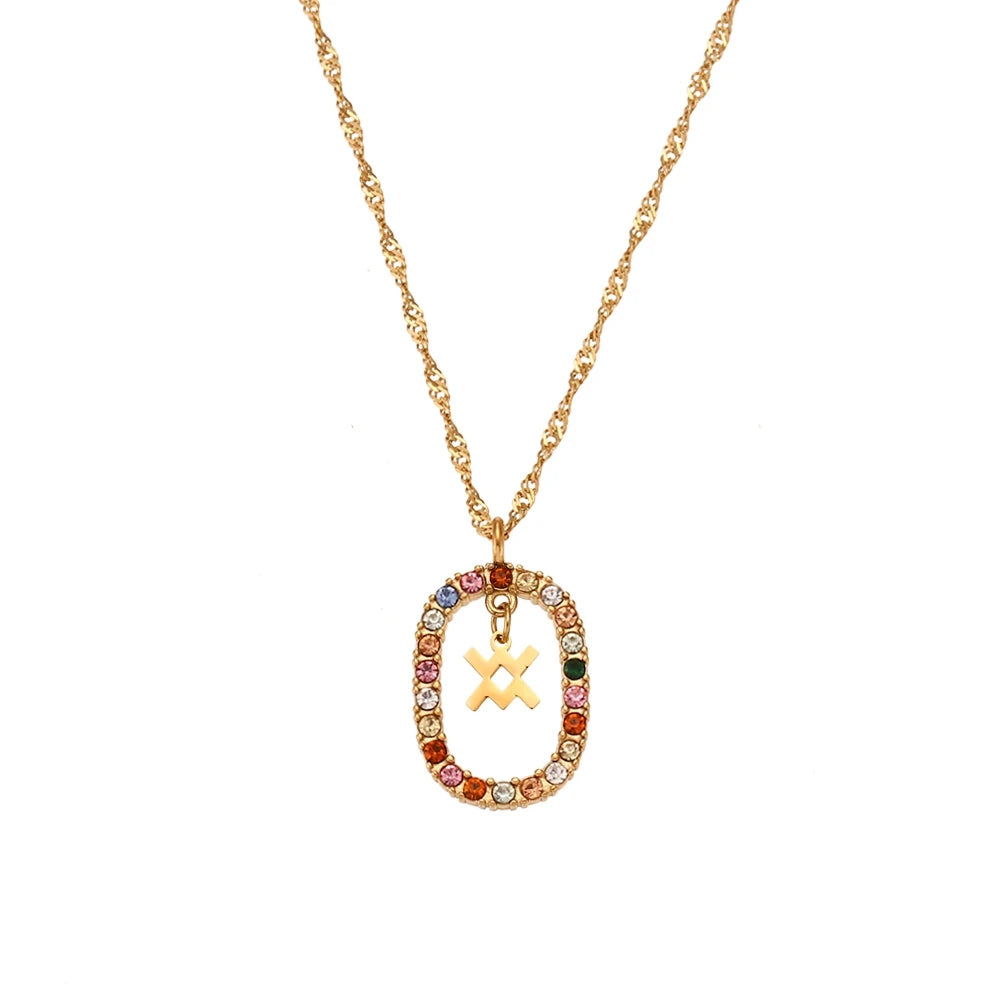 Colgante Signos del Zodiaco con Piedras Brillantes