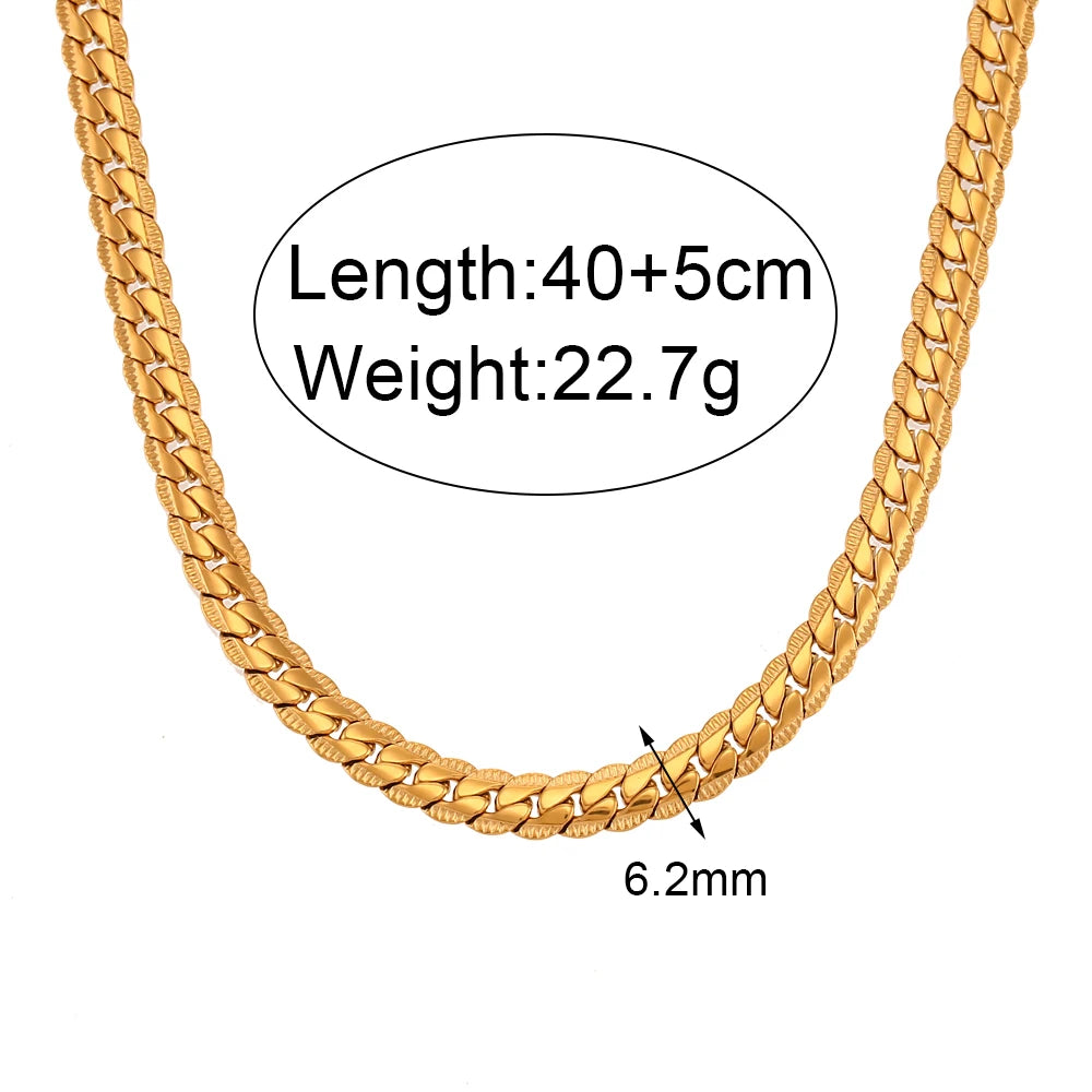 Conjunto de Cadena Cubana collar y pulsera en oro 18k para mujer