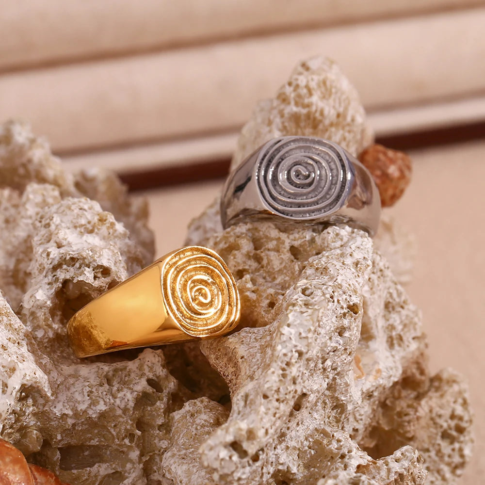 Anillo de sello caracol