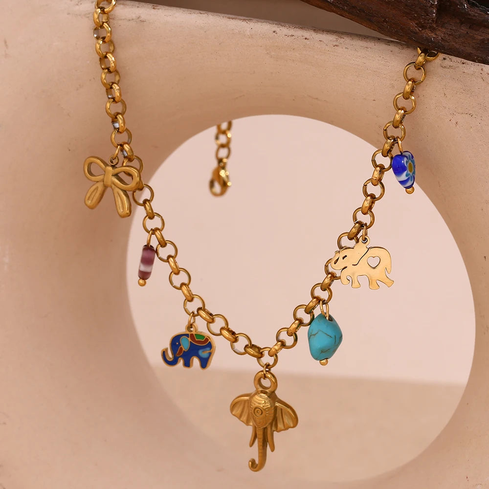 Colgante con Charm de Elefante Próspero