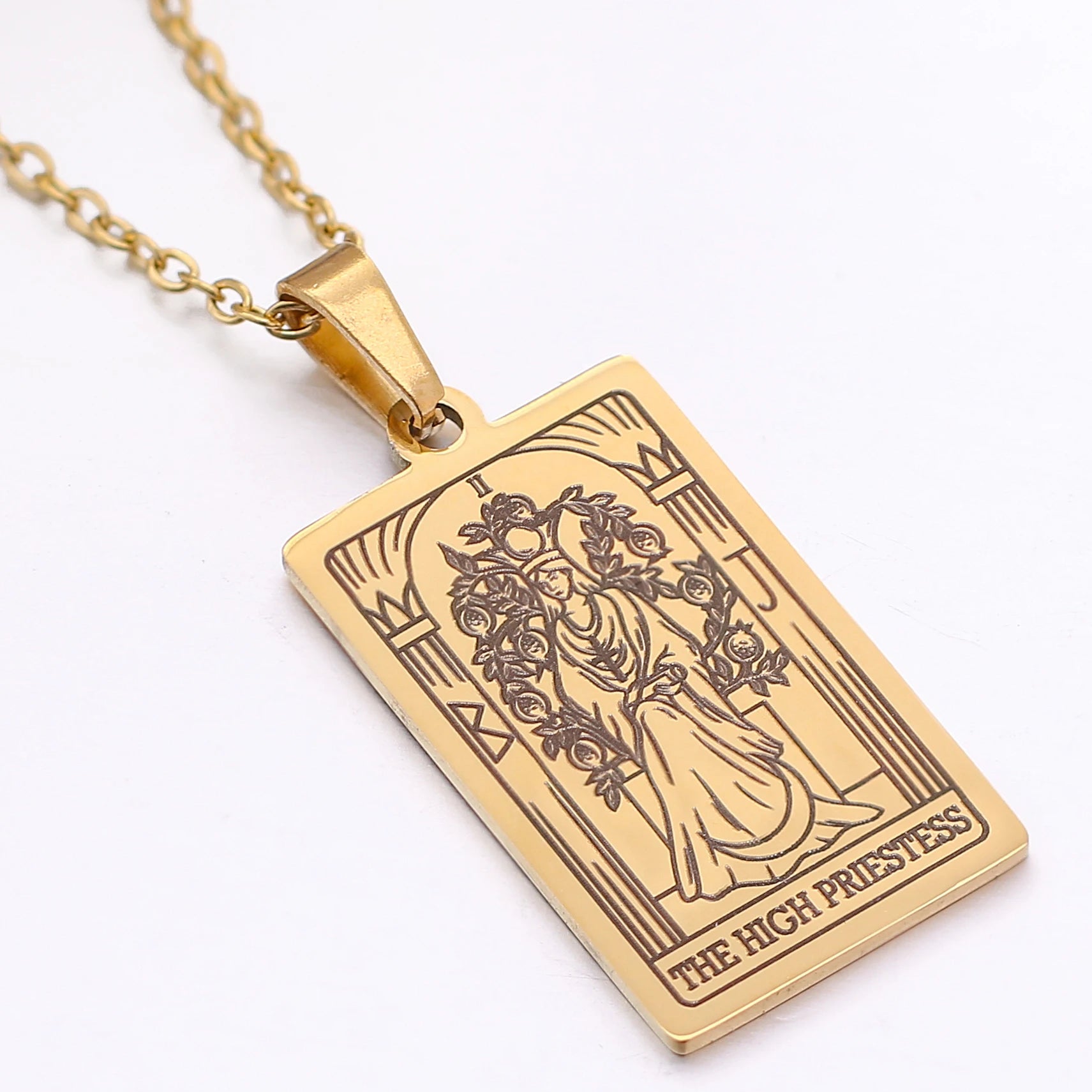 Colgante de Carta del Tarot en oro 18k