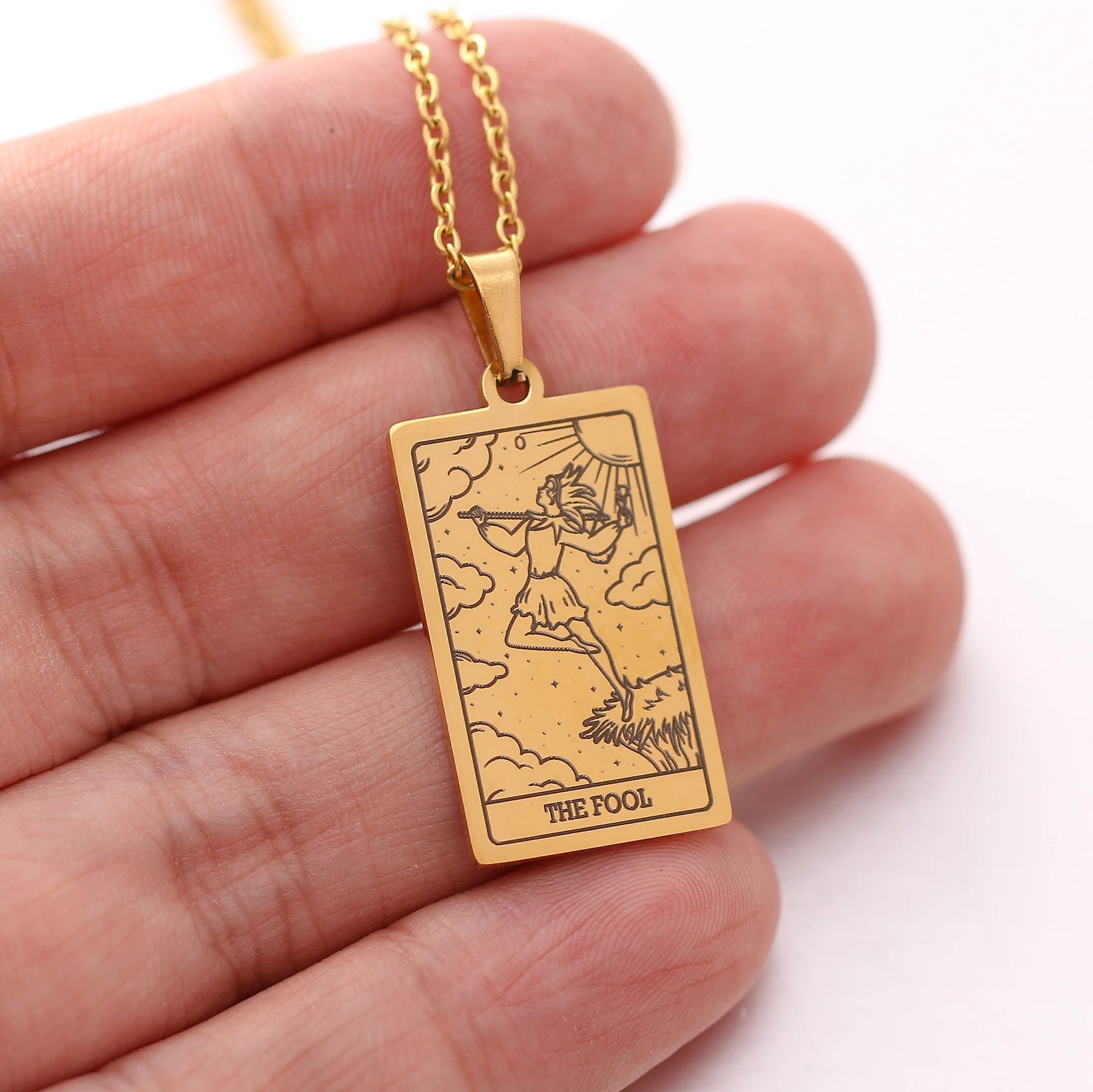 Colgante de Carta del Tarot en oro 18k