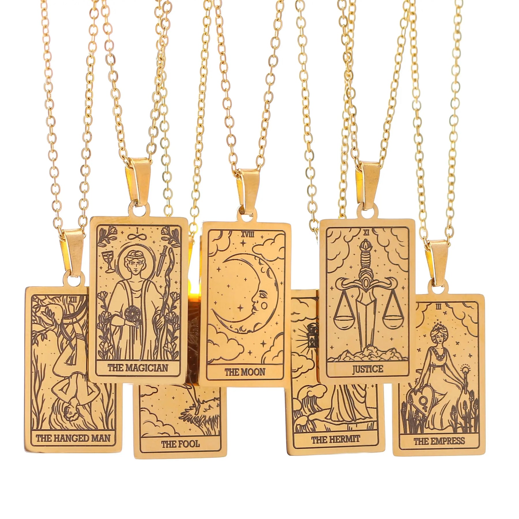 Colgante de Carta del Tarot en oro 18k