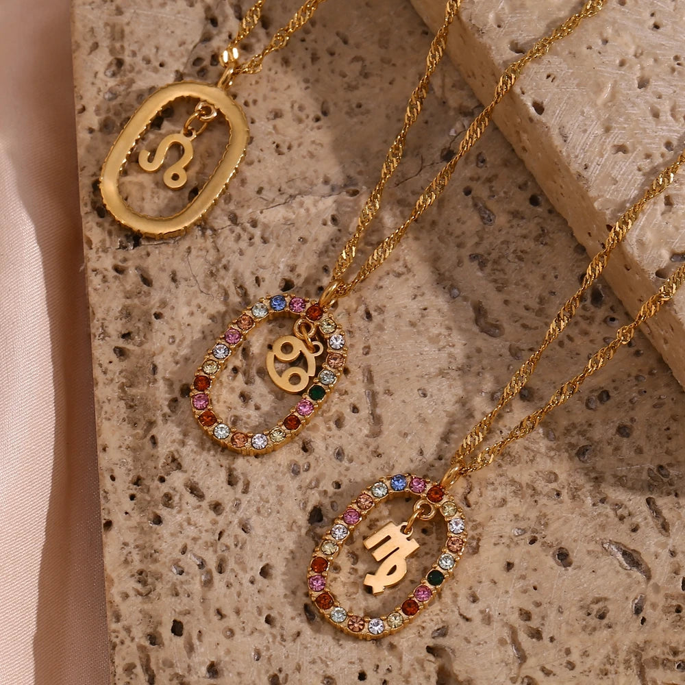 Colgante Signos del Zodiaco con Piedras Brillantes