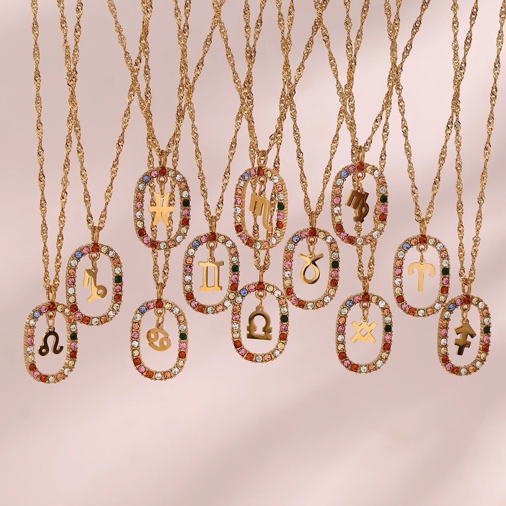 Colgante Signos del Zodiaco con Piedras Brillantes