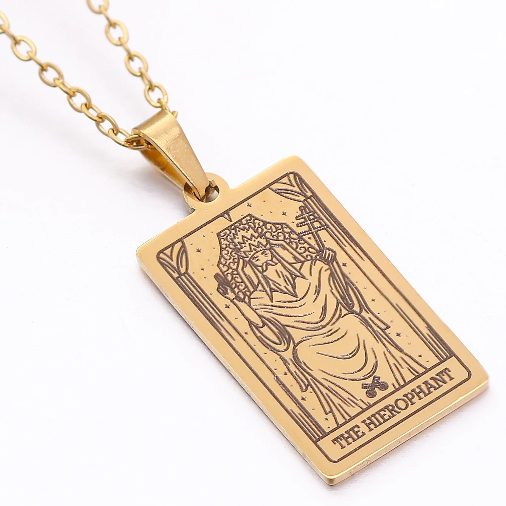 Colgante de Carta del Tarot en oro 18k