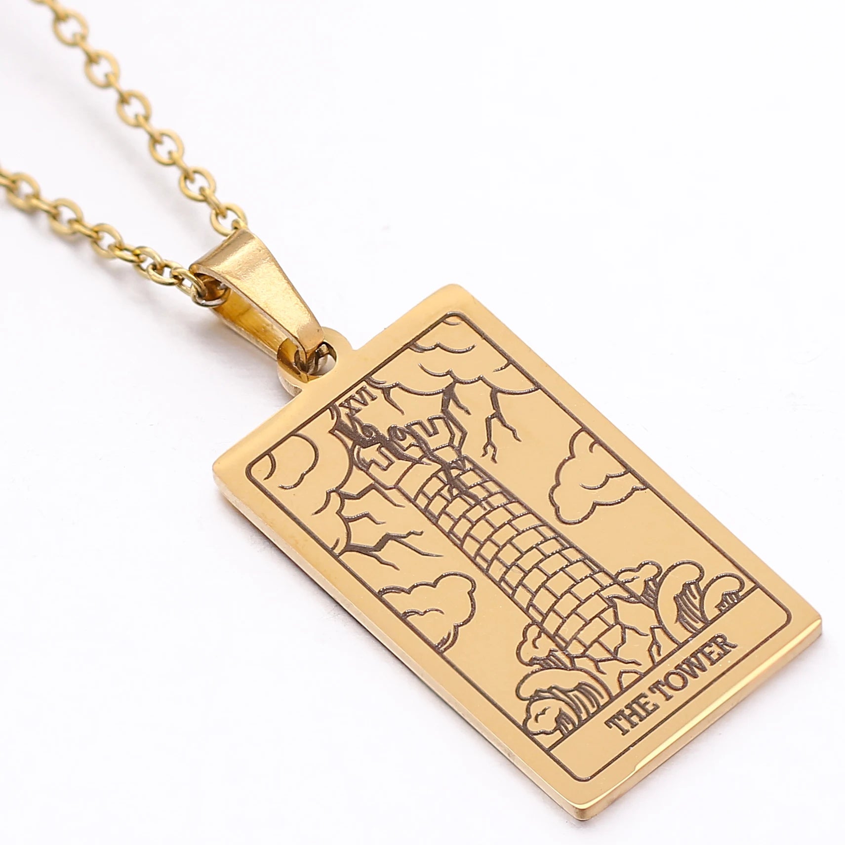 Colgante de Carta del Tarot en oro 18k