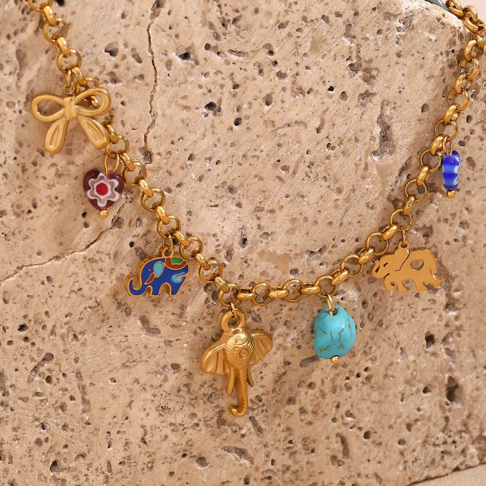 Colgante con Charm de Elefante Próspero