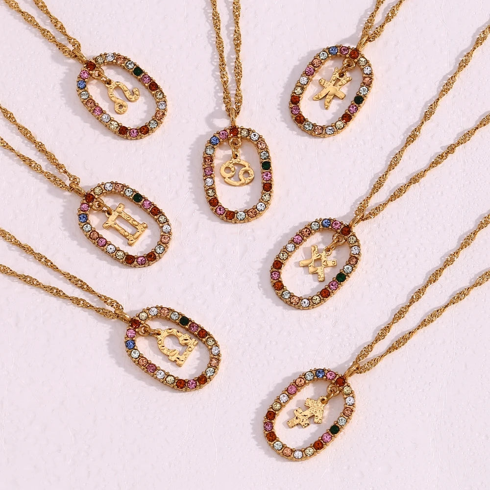 Colgante Signos del Zodiaco con Piedras Brillantes