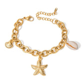 pulsera estrella de mar en oro 18k