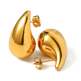 Pendientes con forma de gota de agua en oro 18k para mujer