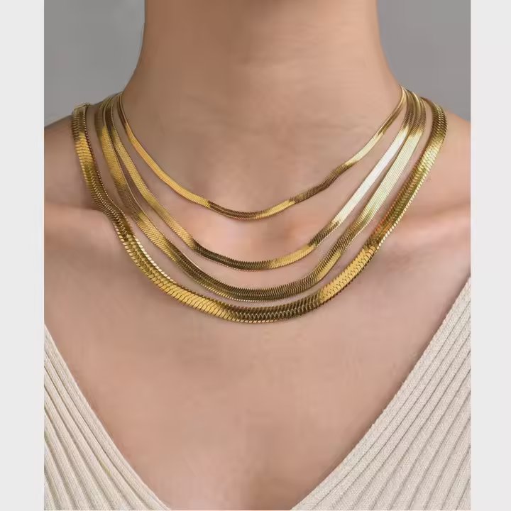 Collar cordon de oro de cadena egipcia