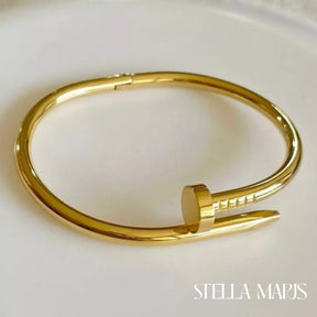 Pulsera Brazalete Clavo oro 18k