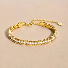 Pulsera de cadena con circonitas cúbicas brillantes