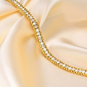 Pulsera de cadena con circonitas cúbicas brillantes