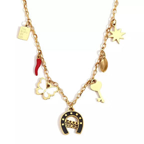 Colgante Amuleto de la Suerte con Charm