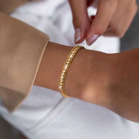 Pulsera de cadena con circonitas cúbicas brillantes