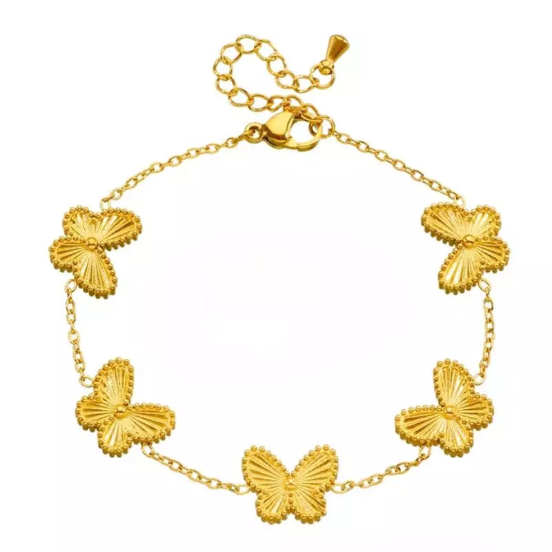 Pulsera cinco mariposas