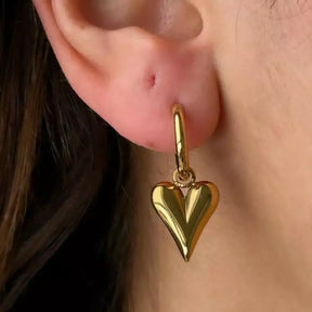 Pendientes con forma de corazón