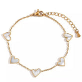 Pulsera cinco corazones