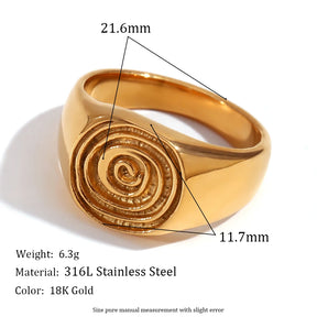 Anillo de sello caracol