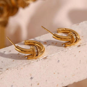 Pendientes de Clavo en oro 18k para mujer