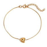 Pulsera con letra inicial A en oro 18k para mujer