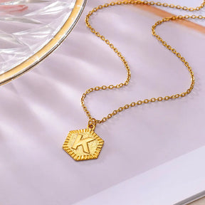 Colgante Hexagonal con Inicial