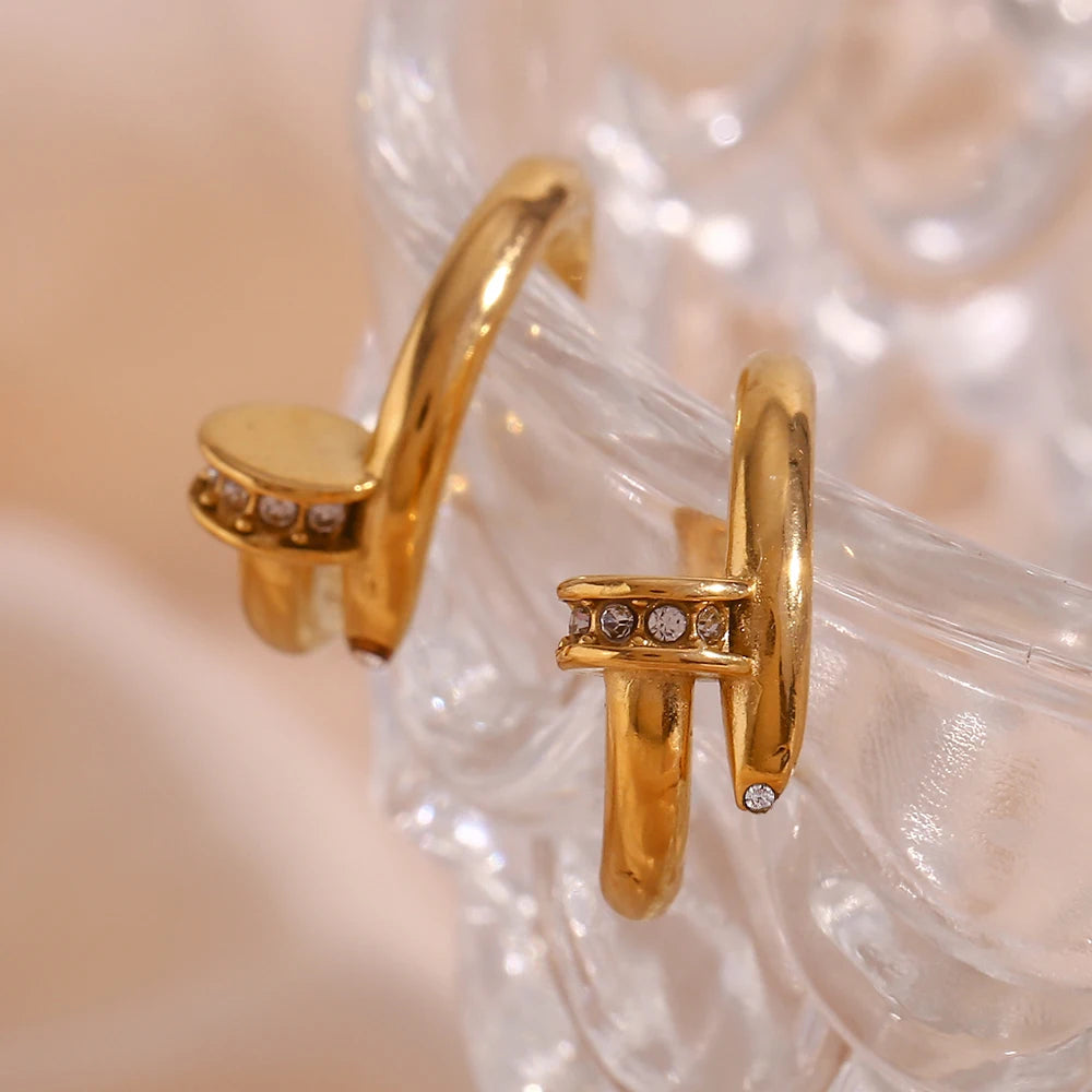 Pendientes de Clavo en oro 18k para mujer