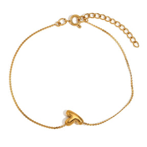 Pulsera con letra inicial Y en oro 18k para mujer