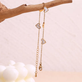Pulsera cinco corazones