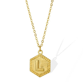 Colgante Hexagonal con Inicial