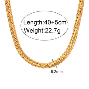 Conjunto de Cadena Cubana collar y pulsera en oro 18k para mujer