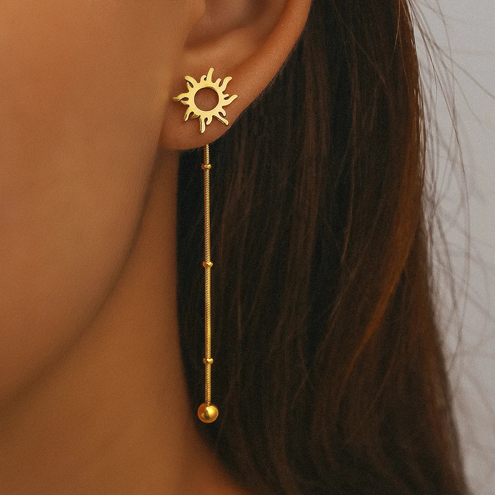 Pendientes de cadena larga Sun