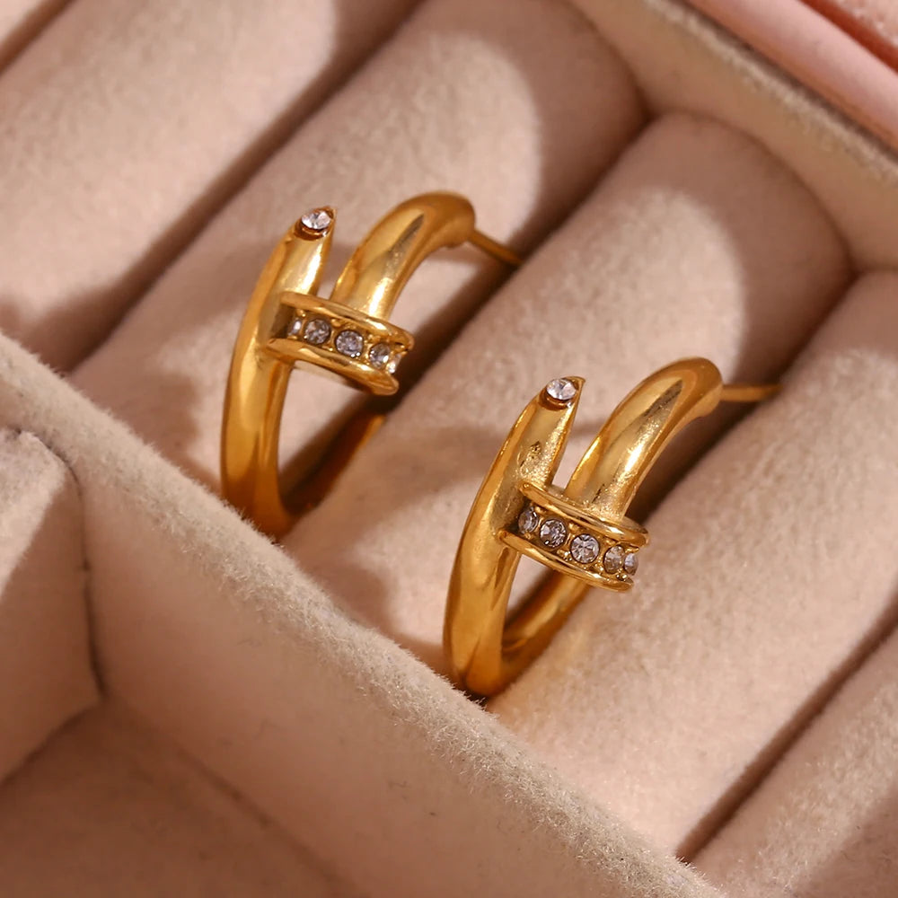 Pendientes de Clavo en oro 18k para mujer