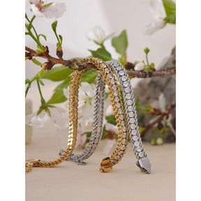 Pulsera de cadena con circonitas cúbicas brillantes