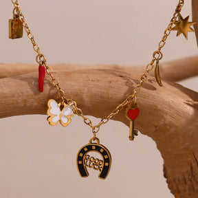 Colgante Amuleto de la Suerte con Charm