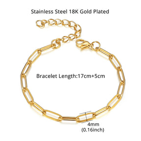 Pulseras de eslabones de cadena con clip de papel Stella Maris Oro 18k 