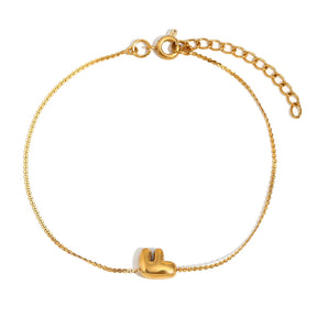 Pulsera con letra inicial F en oro 18k para mujer